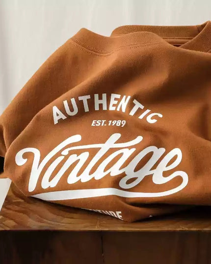 Combed Cotton Short Sleeve In Tan Color T-shirt Loose Letter Print Top
