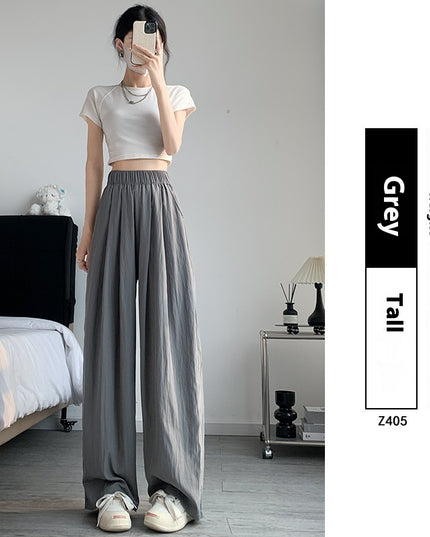 Loose Drape Casual Straight-leg Thin Ice Silk Wide-leg Pants