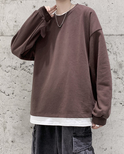 Men's Loose Round Neck Pullover T-shirt