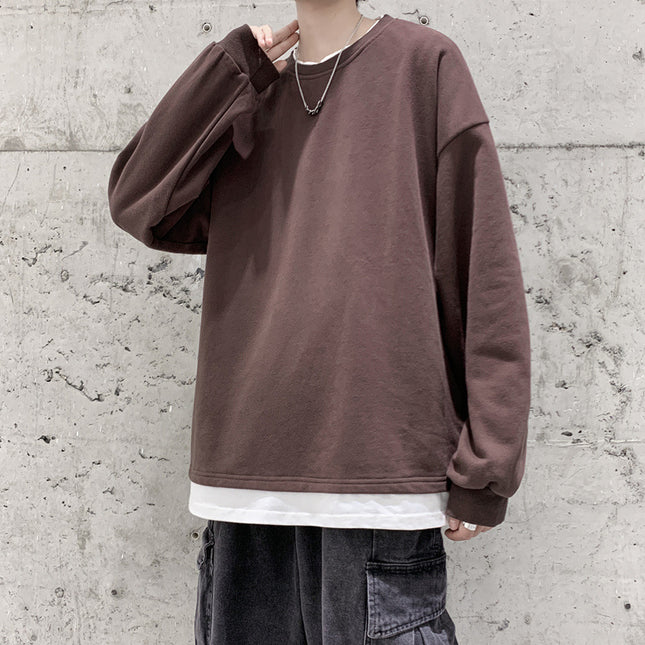 Men's Loose Round Neck Pullover T-shirt