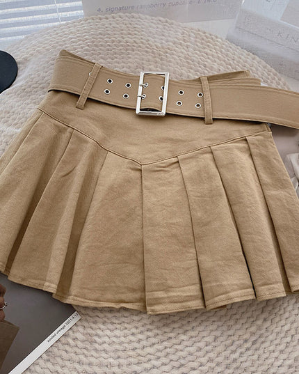 High Waisted Pleated Short Skirt For Women's New Versatile And Slimming Look
