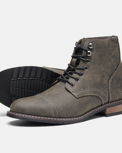Men's Plus Size Retro Fashion Work Clothes Leather Martin Boots