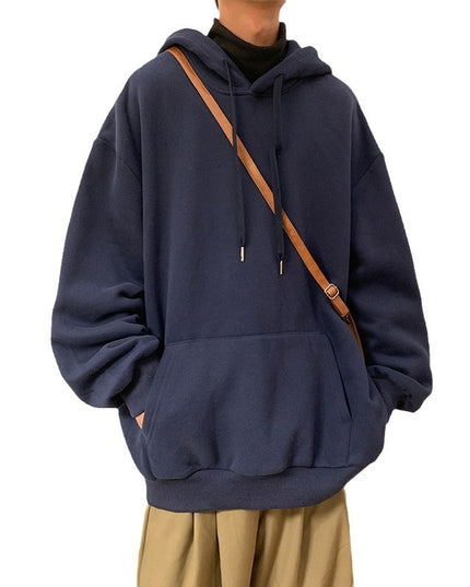 Sweater Men's Fashionable Solid Color Hooded