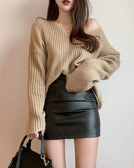 Ultra Sexy Sheath Pu Small Leather Tight Skirt