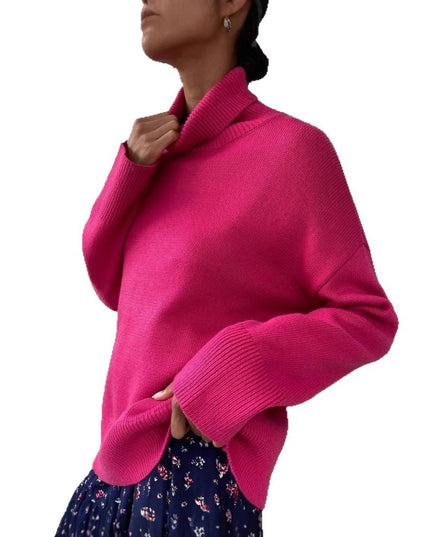 Autumn And Winter European And American Loose Basic Style Solid Color Pullover