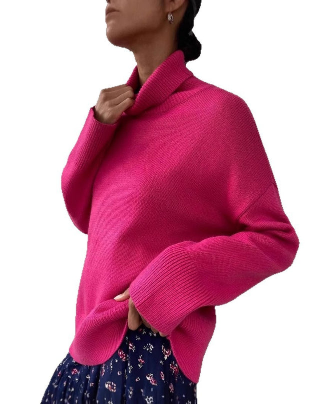 Autumn And Winter European And American Loose Basic Style Solid Color Pullover