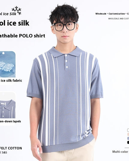 Ice Silk Short Sleeve High-grade Business Style
