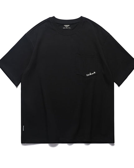 Simple Embroidered Crew Neck Short-sleeved T-shirt Men's Trendy Versatile Casual Top
