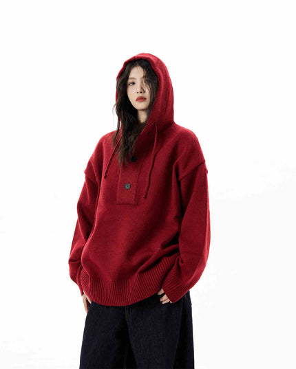Hooded Sweater Women's Loose Sweater Coat