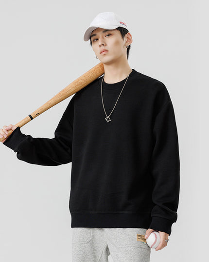 Round Neck Top Loose Casual Long Sleeves