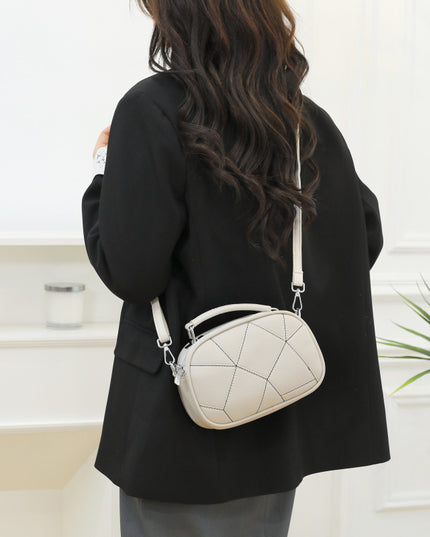Fashion Three-layer Retro Trendy Patchwork Small Bag