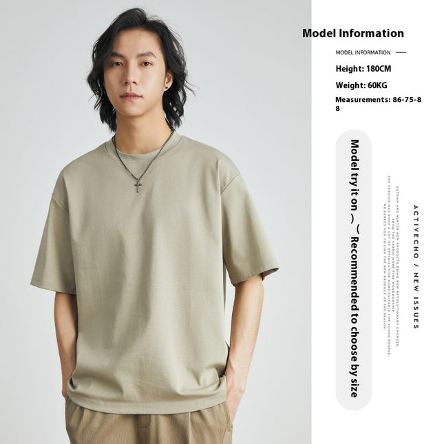 Cool Solid Color Inner Wear Round Neck Bottoming Shirt