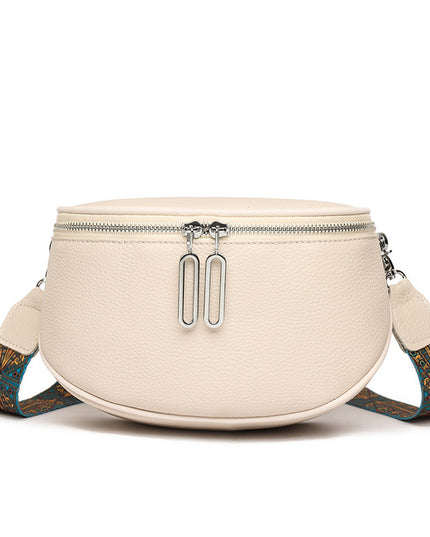 Women's First Layer Cattlehide Leather Fashion Casual Messenger Bag