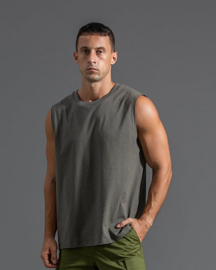 Cotton Sleeveless T-shirt Men's Plus Size Sports