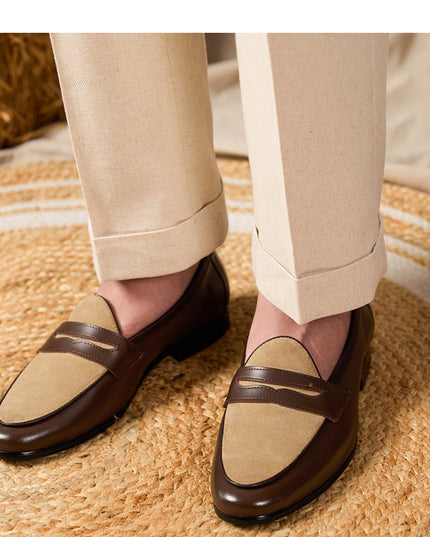 Loafers Belgium Champagne British Style Casual