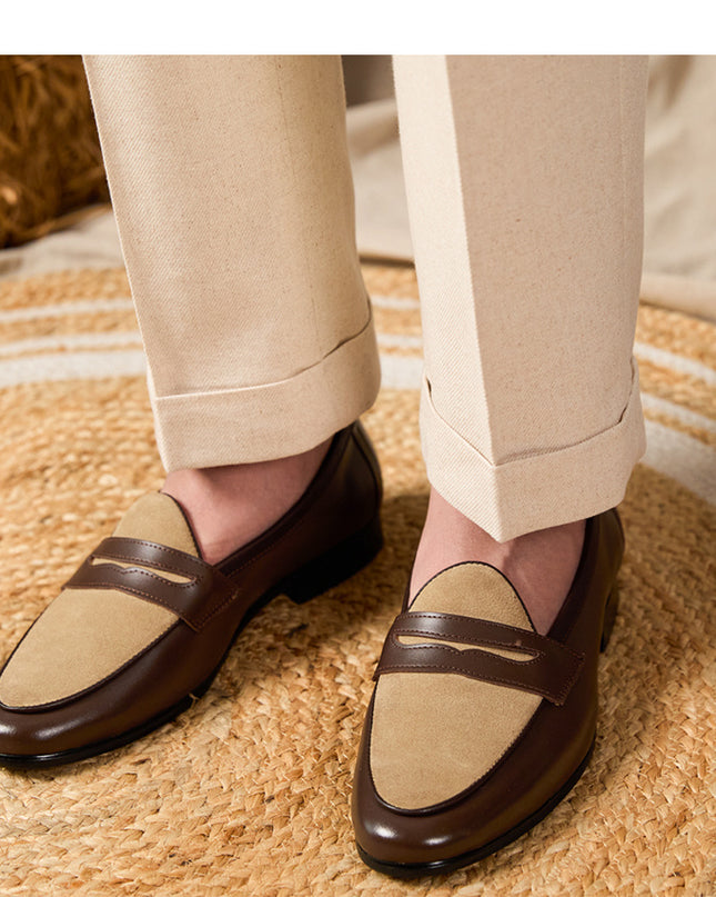 Loafers Belgium Champagne British Style Casual
