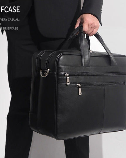 Men’s Real Leather Handbag Briefcase | Napa Leather, Comfortable Texture