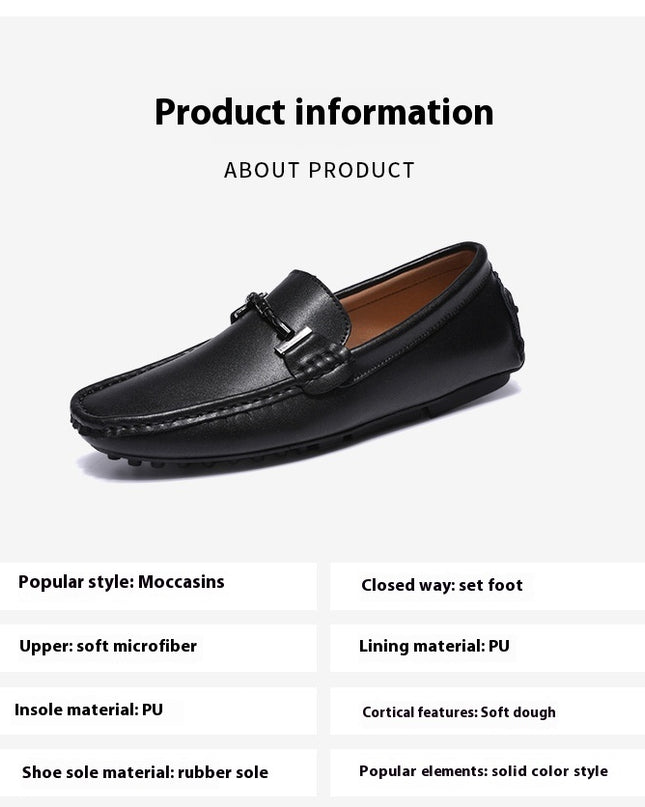 Men's Plus Size British Fashion Casual Leather Shoes