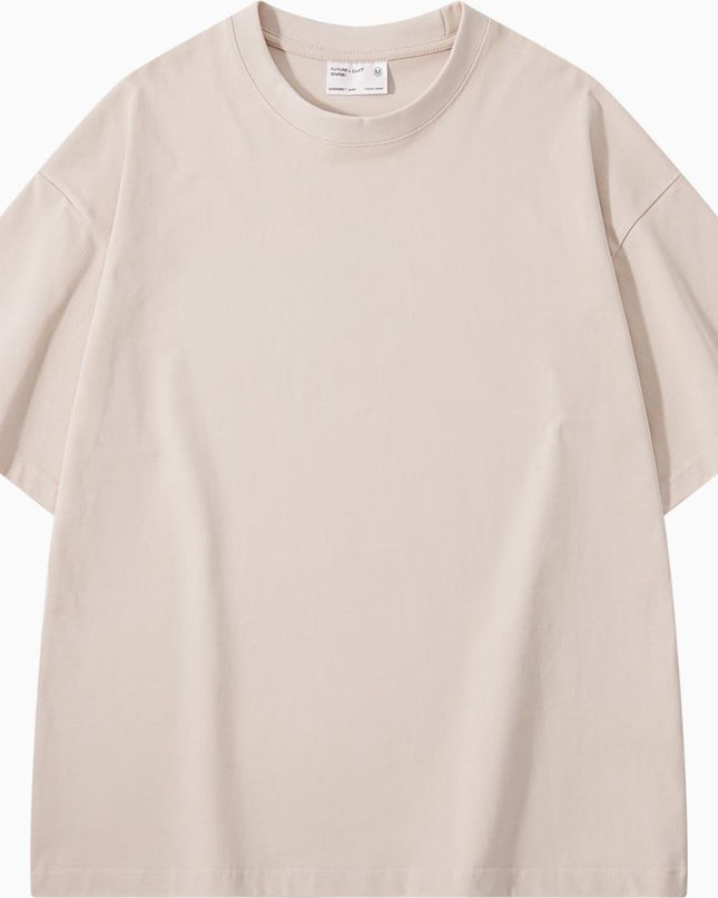Thickened Cotton Short-sleeved Drop-shoulder T-shirt Bottoming Shirt Top