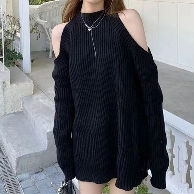 High-end Mock Neck Sweater Dress Women's Season Loose