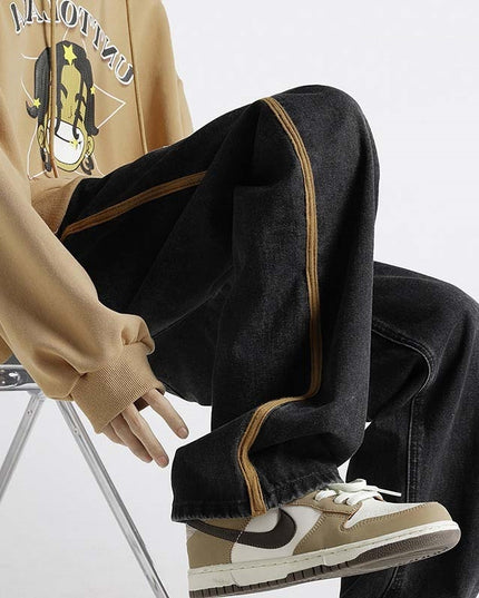 Men's Spring Retro Washed Loose Straight Casual Pants