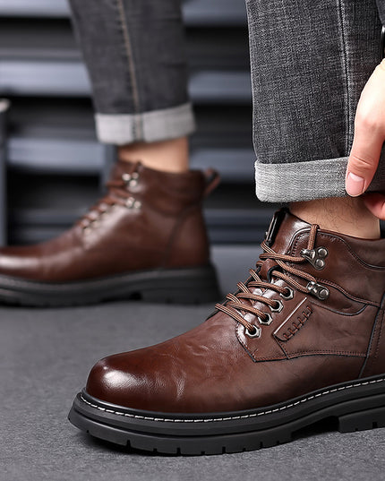 Men's Fashion British Style High-top Boots