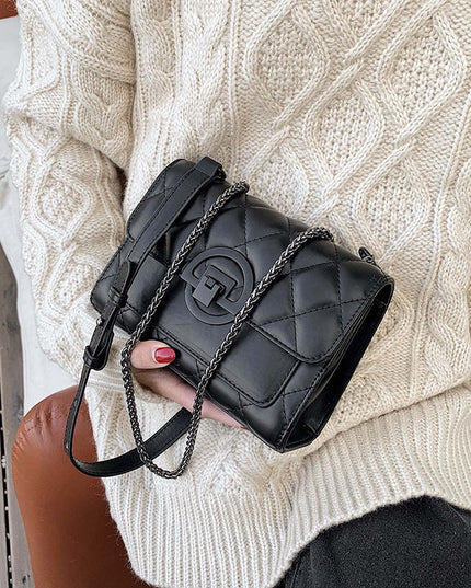 Hong Kong Style Spring Diamond Pattern Chain Bag Women's New