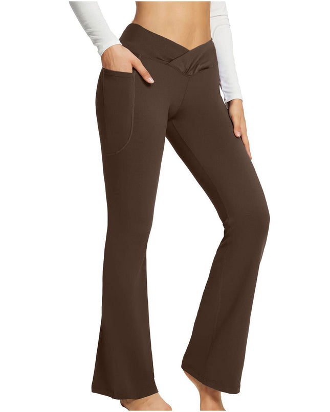 High Waist Slim Fit Wide Leg Yoga Pants Women