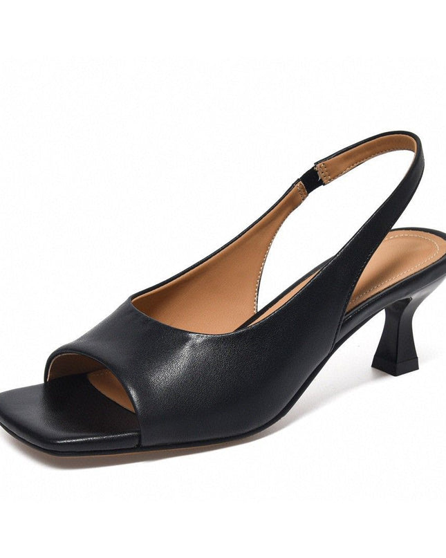 Increased Slim Fit Peep Toe Stiletto Heel Sandals