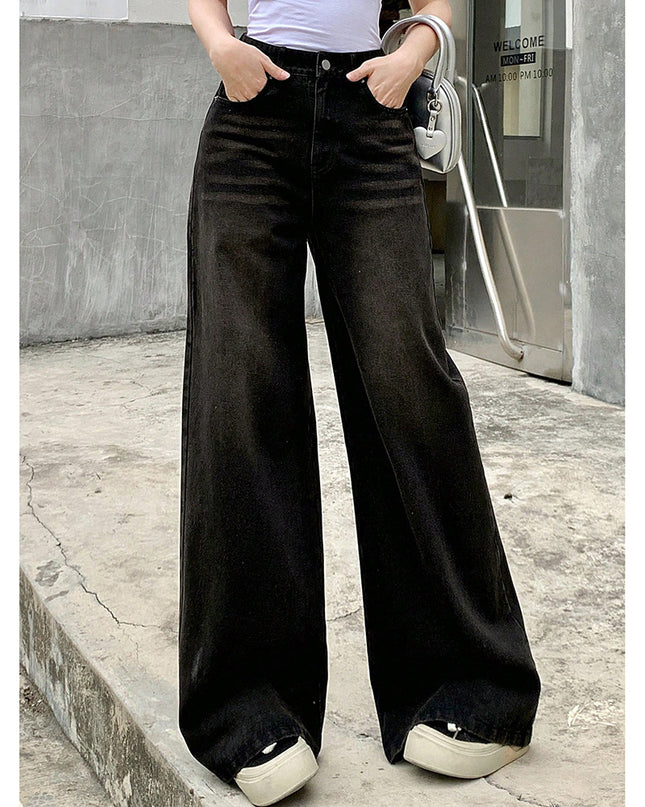Retro Wide Leg Jeans Women's Fashion Brand