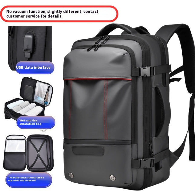 Large Capacity Expansion Multifunctional Vacuum Compression Backpack For Men