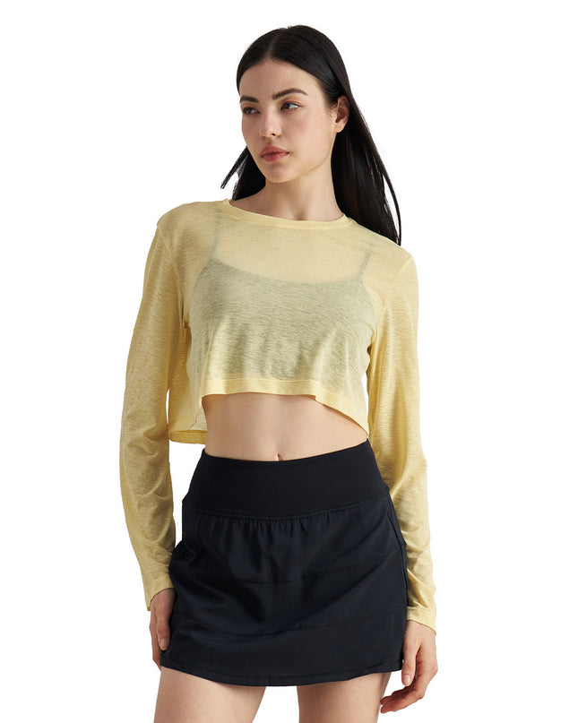 Bunchy Yarn Spring And Summer Loose Midriff Outfit Sports Long Sleeves Outerwear
