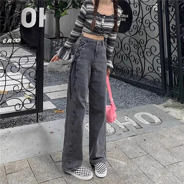 SpringSummer New Straight Loose All-matching Slimming Wide-leg Pants