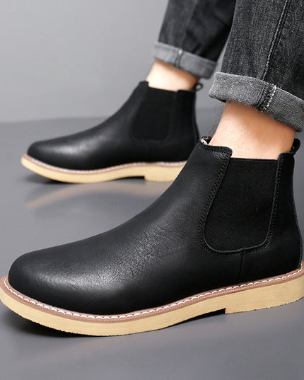 Boots Men's British Style High-top Shoes Martin Boots Retro Middle Top Boots