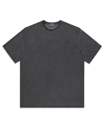 Heavy Dirty Washed Old Loose Double Yarn Cotton Short Sleeve