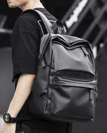 Men's Fashion Casual Solid Color Backpack