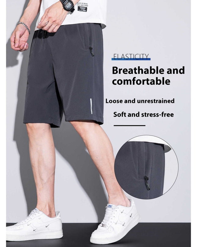 Thin Ice Silk Quick-drying Running Fitness Men's Sports Shorts