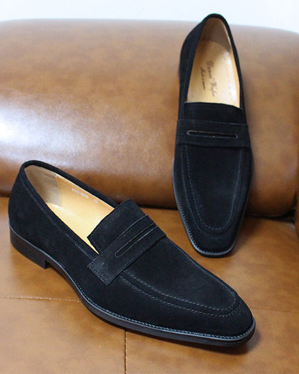 Men Leather Lazy Breathable Casual Shoes