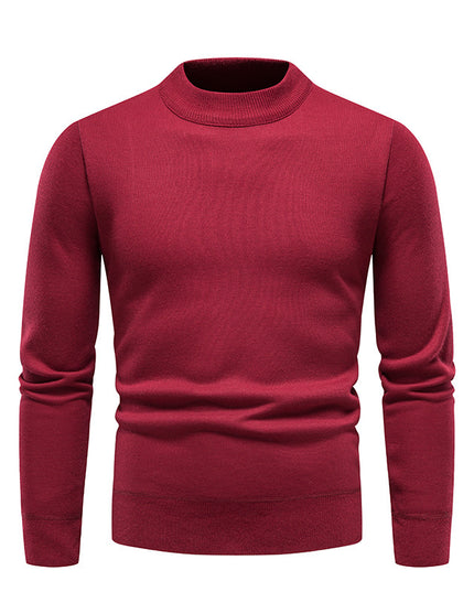 Sweater Men's Fleece-lined Thick Round Neck Sweater