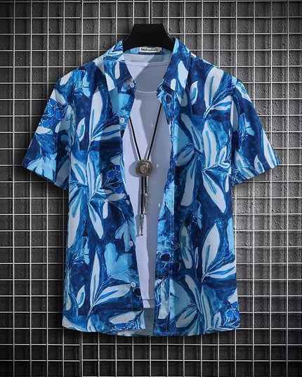 Men's Summer Niche Design Loose Plus Size Casual Shirt