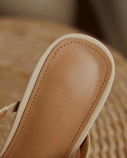 Women's Solid Color Square Toe Stiletto Sandals And Slippers