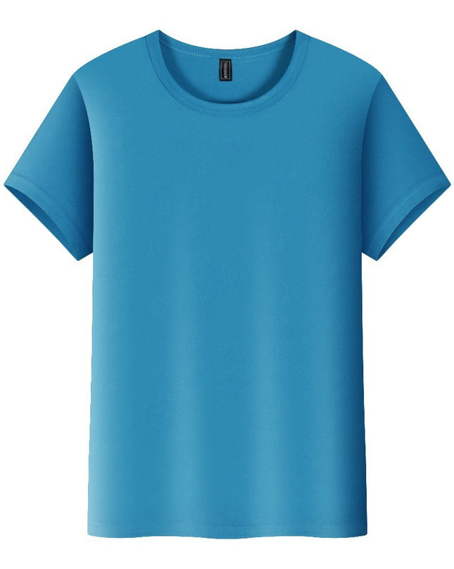High-end Ice Silk Sports Running Fitness Clothes Loose-fitting Casual Round-neck Short Sleeve