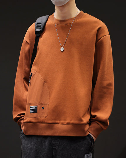 Round Neck Print Long Sleeves T-shirt Loose