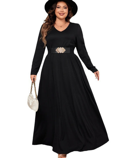 Loose Long Sleeve Dress High Waist