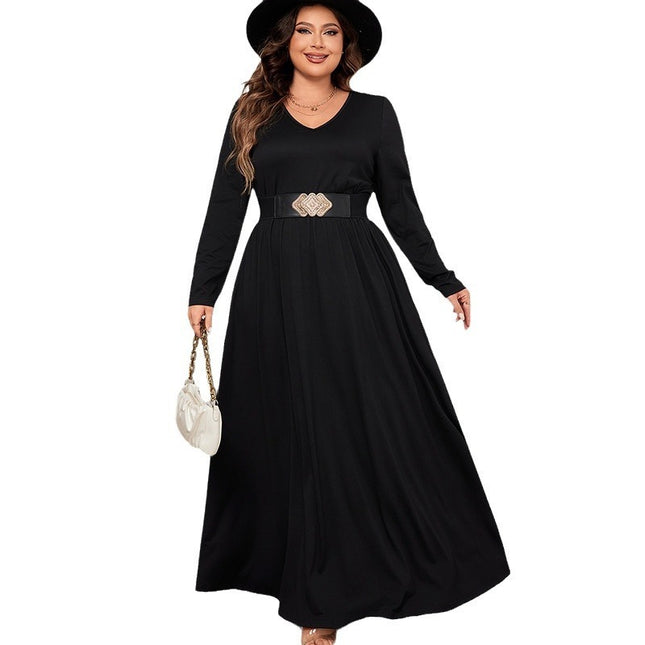 Loose Long Sleeve Dress High Waist