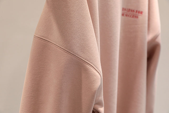 Fleece-lined Thick Lazy Round Neck Loose Sweatshirt Women