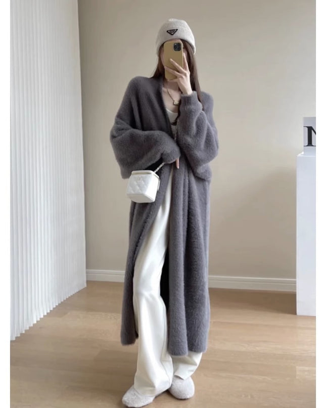 Soft Glutinous Knitted Cardigan Sweater For Women Autumn And Winter New Loose