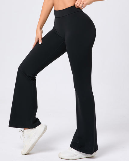 Ladies' Hip Lifting Yoga V Waist Bell-bottom Pants