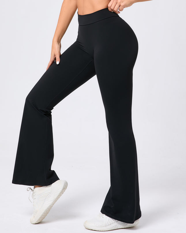 Ladies' Hip Lifting Yoga V Waist Bell-bottom Pants