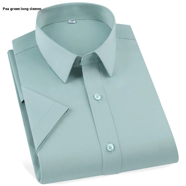 Plus Size Full Elastic Force Shirt Men's Long Sleeve